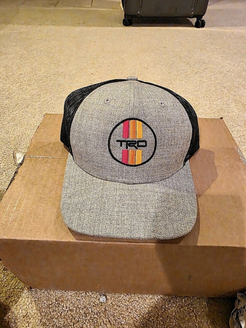New Era Toyota TRD Trucker Snapback Hat Gray & Black